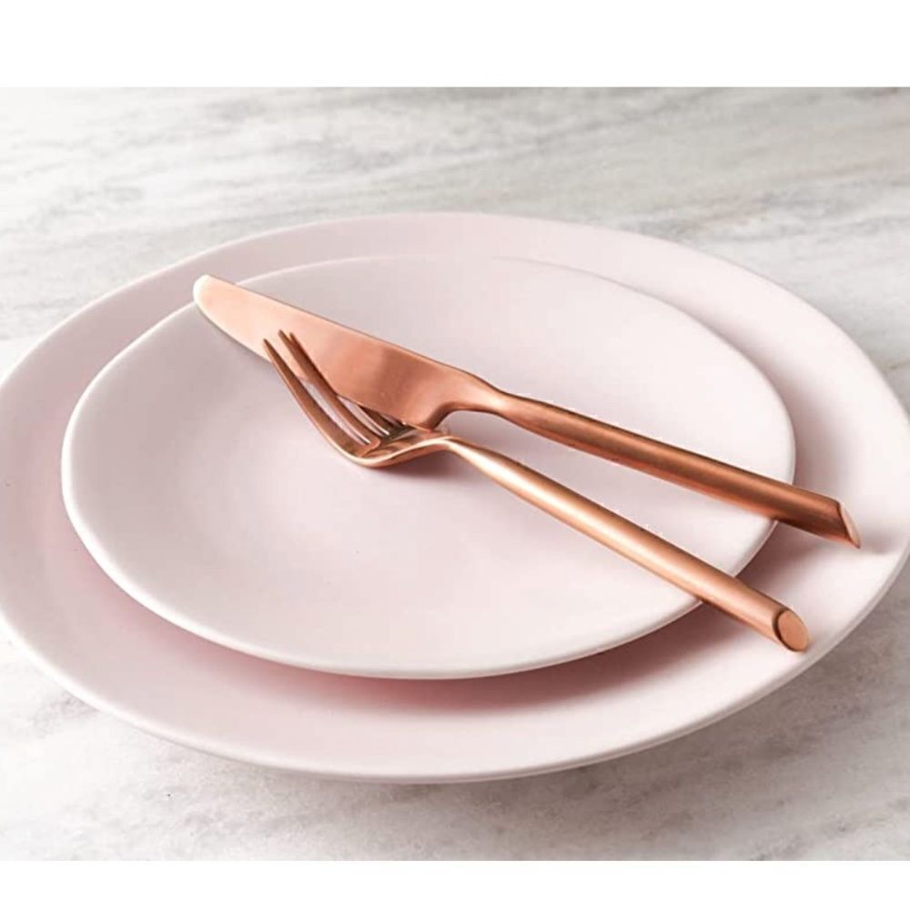 Fortessa Vitraluxe Dinnerware Heirloom Blush Dinner Plate (4) 10.5”D